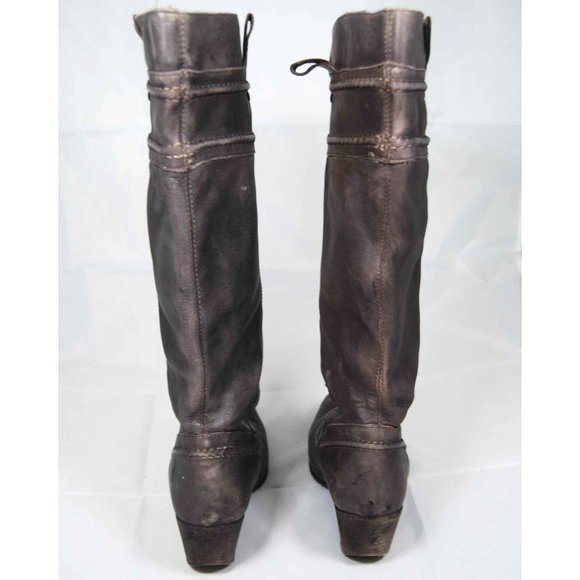 Bronx Knee High Leather Cowboy Boots Size 38 Euro - Picture 3 of 6